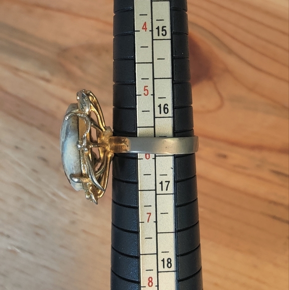 Vintage handcrafted faux gemstone ring - Picture 5 of 7